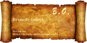 Brusch Odett névjegykártya